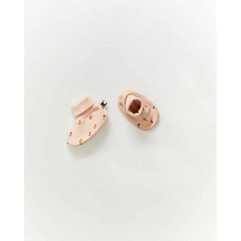 Oeuf Booties-Flower/Silver Peony