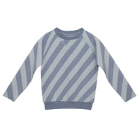 Little Hedonist Diagonal Stripe Crewneck Sweater