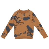 Little Hedonist Graffiti Printed Crewneck Sweatshirt