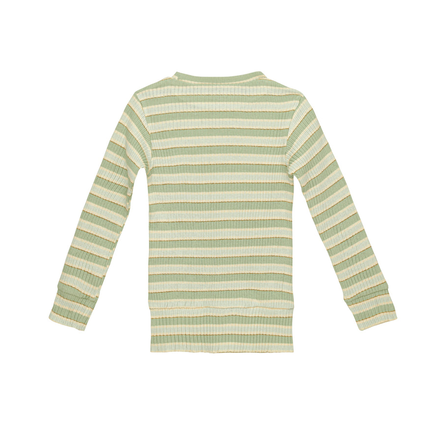 Little Hedonist Oil Green / Light Green Knitted Longsleeve