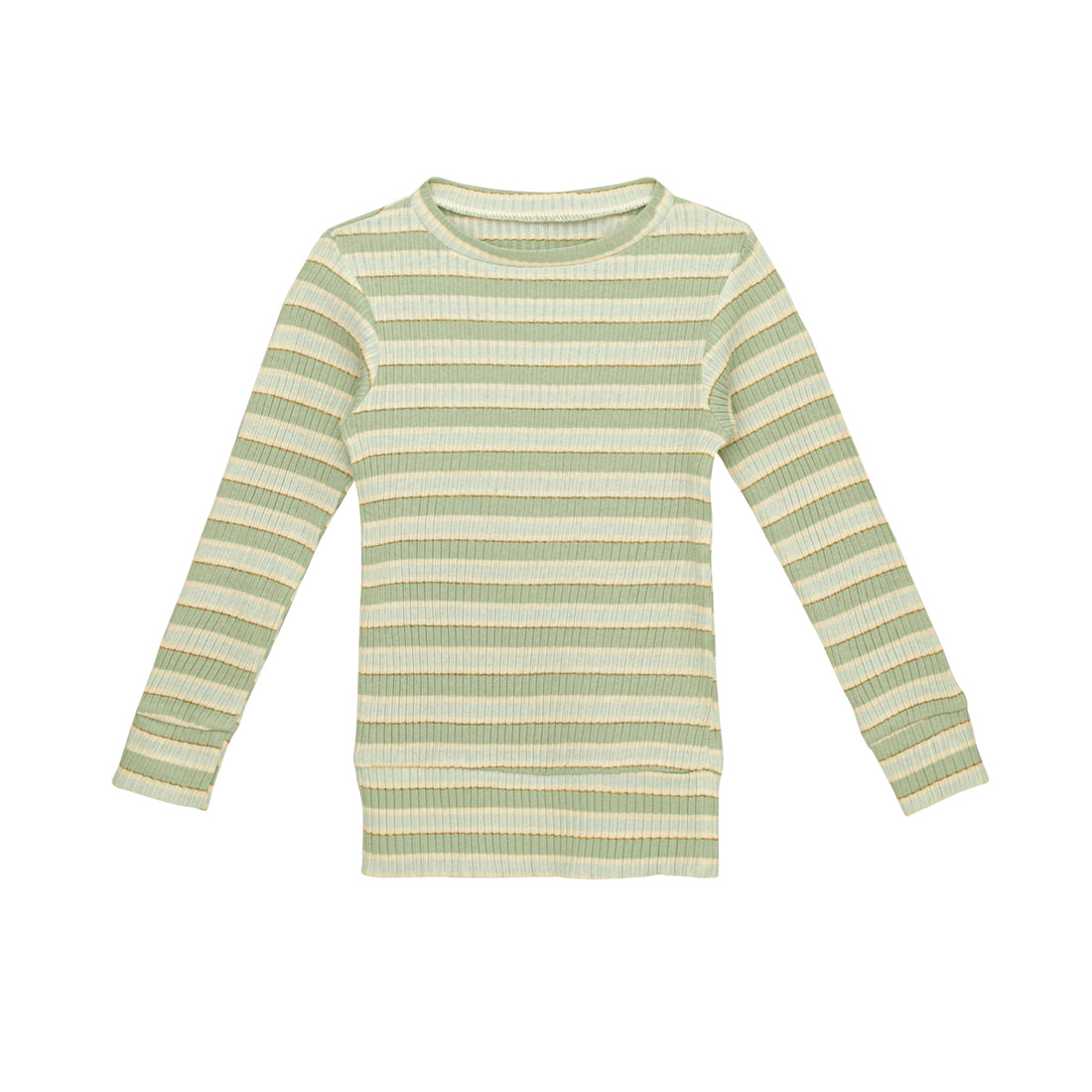 Little Hedonist Oil Green / Light Green Knitted Longsleeve
