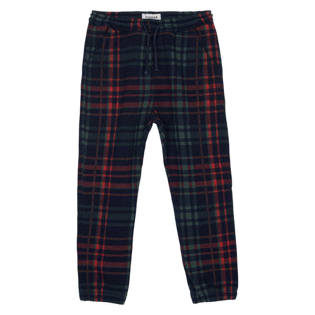 Finger in the Nose Conor Khaki Checkers Loose Fit Sweatpants