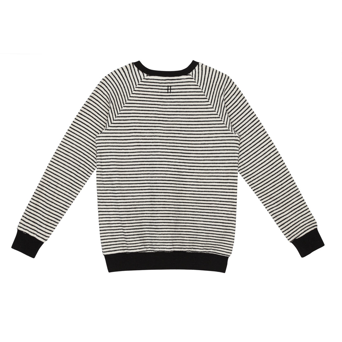 Little Hedonist Black Striped Towel Sweater