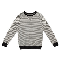 Little Hedonist Black Striped Towel Sweater
