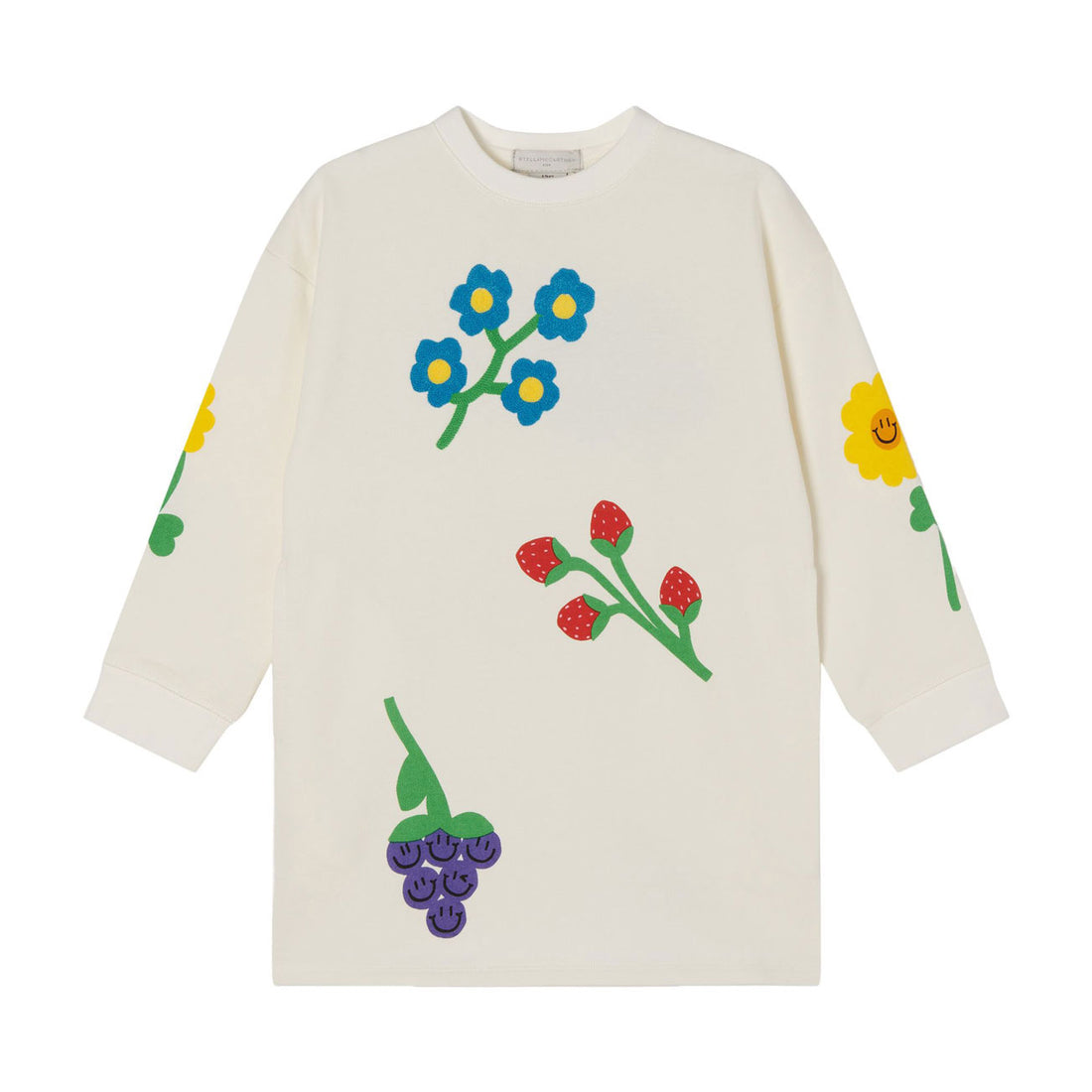Stella McCartney Flower Embroidered Sweatshirt Dress