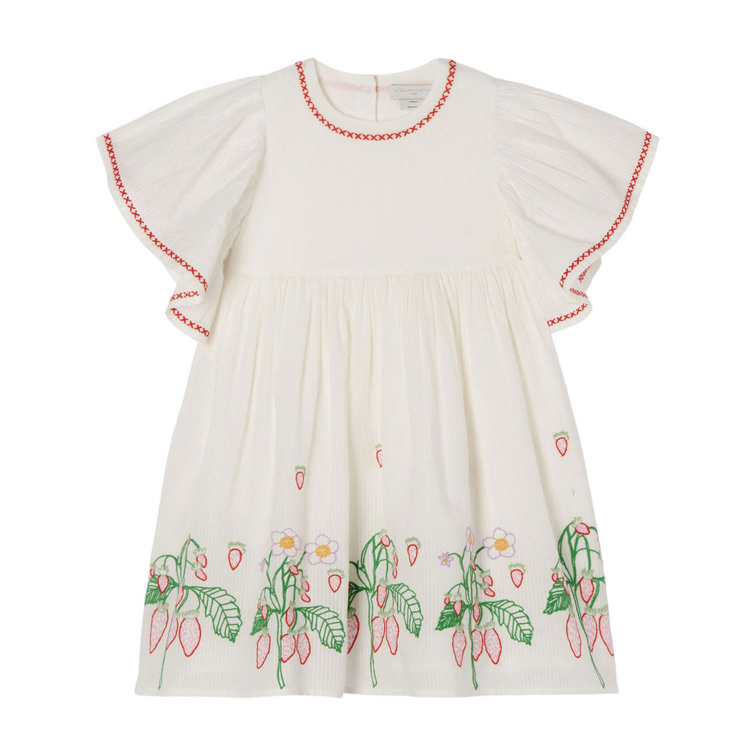 Stella McCartney Jacquard Starwberry Embroidered Dress