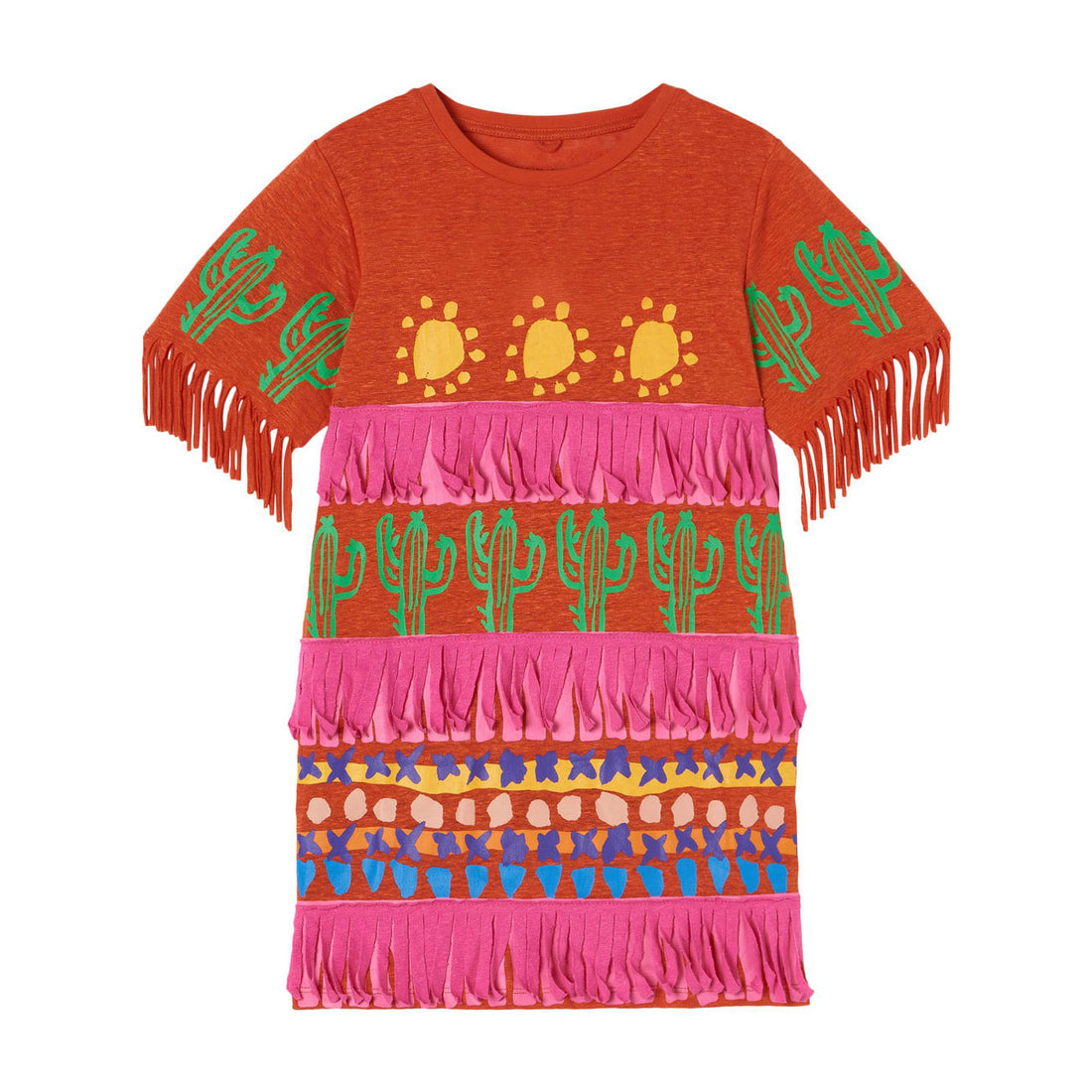 Stella McCartney Tribal Print Fringe Dress