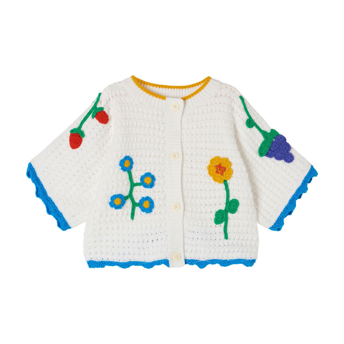Stella McCartney Cream Flower Crochet Cardigan
