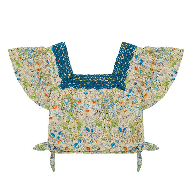 The Middle Daughter Arts and Crafts Floral Cut Corners Blouse