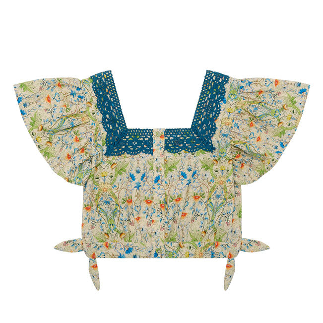 The Middle Daughter Arts and Crafts Floral Cut Corners Blouse