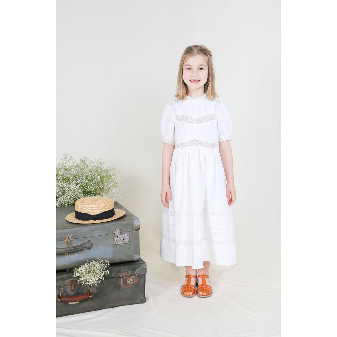 Cera una volta Cream Madelaine Dress