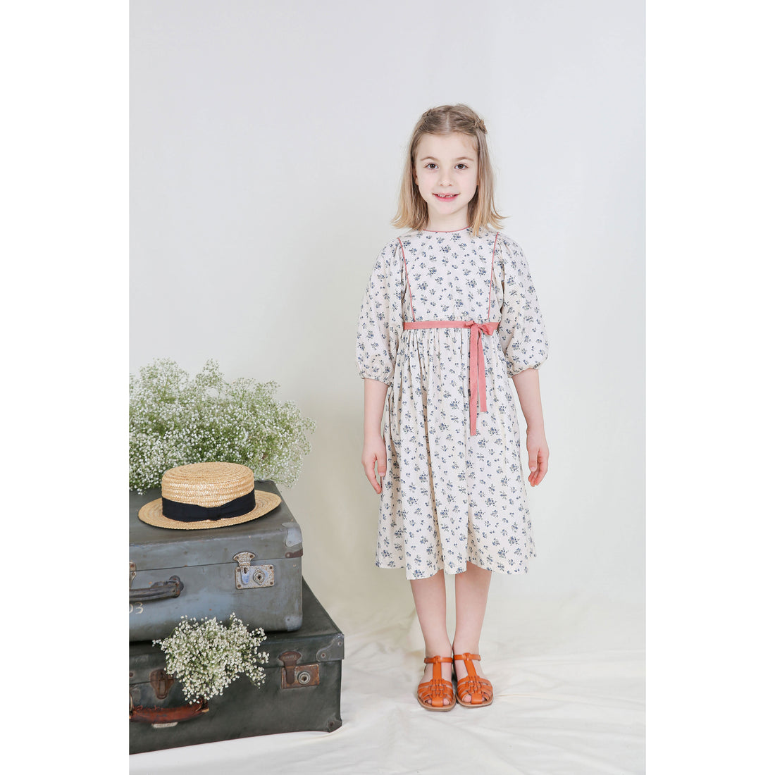 Cera una volta Flower Blue Kana Dress