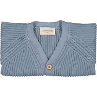 Louis Louise Blue Knitted Cotton Hubert Baby Cardigan
