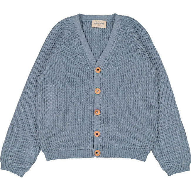 Louis Louise Blue Knitted Cotton Hubert Cardigan