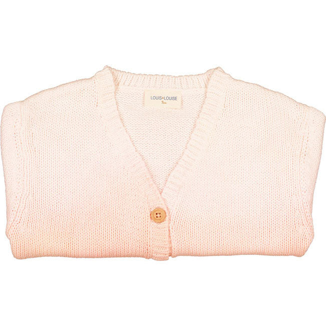 Louis Louise Pink Knitted Cotton Tie & Dye Janis Cardigan