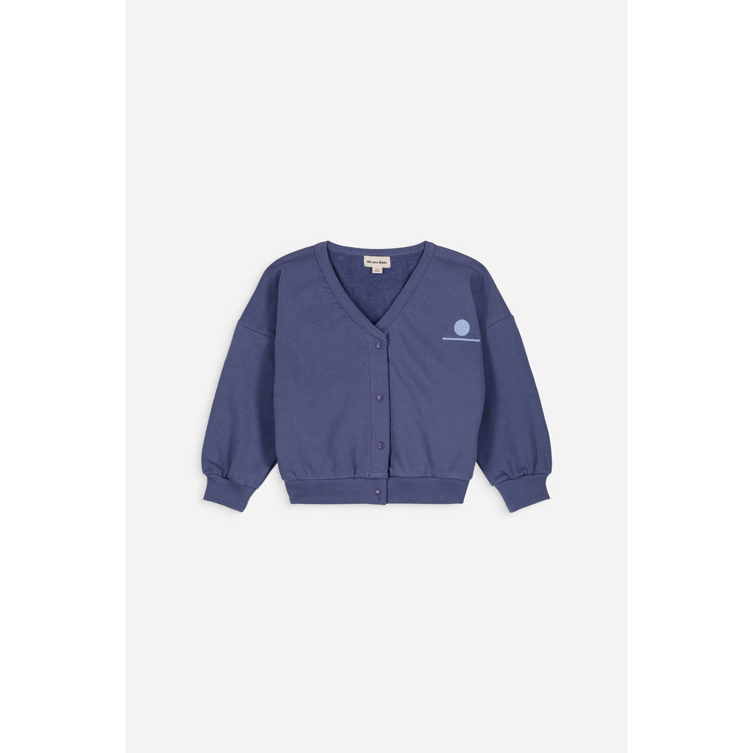 We are Kids Quiet Blue + Logo Sweet Sky Kate Cardigan