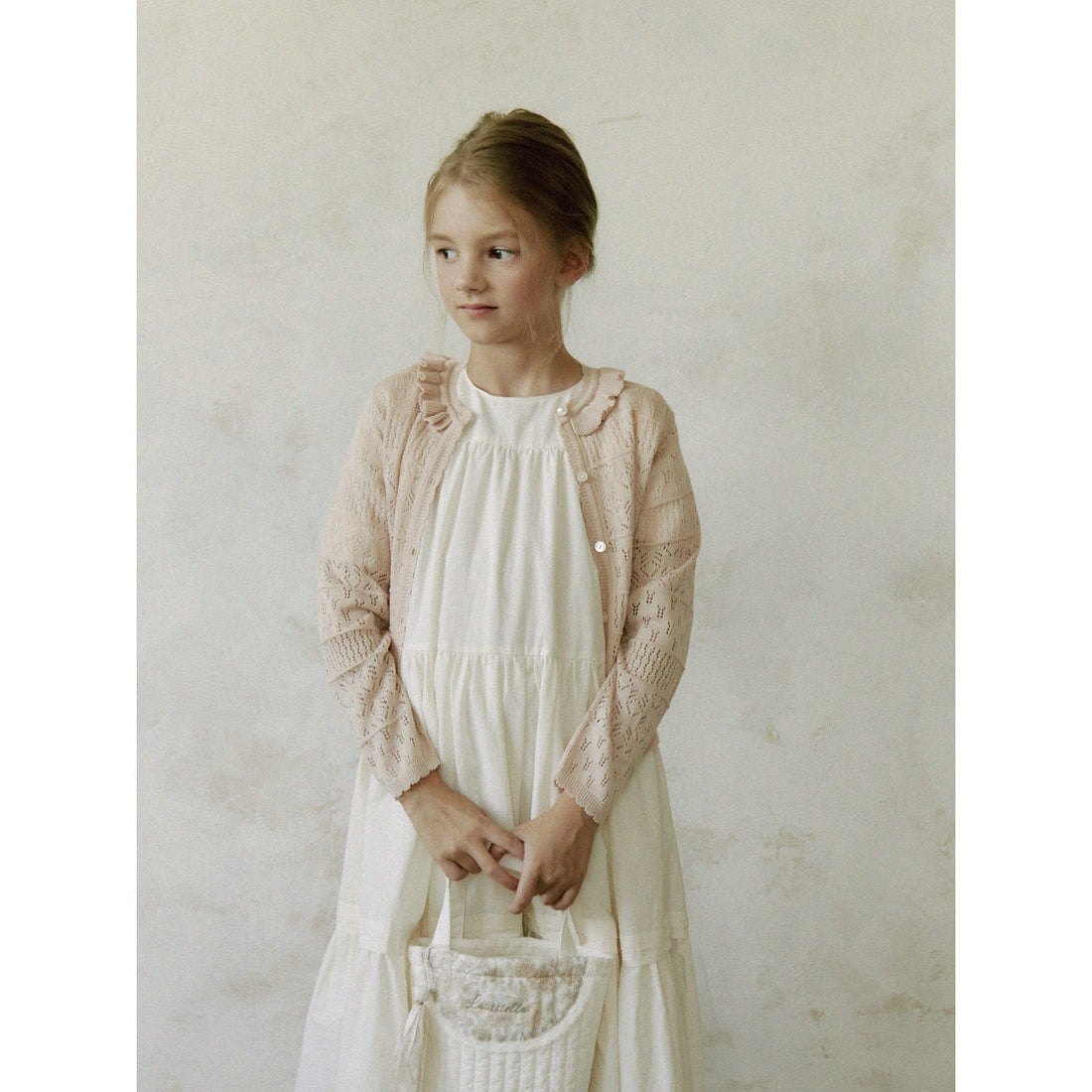 Louisiella Ceia Knit Cardigan  Pink Beige