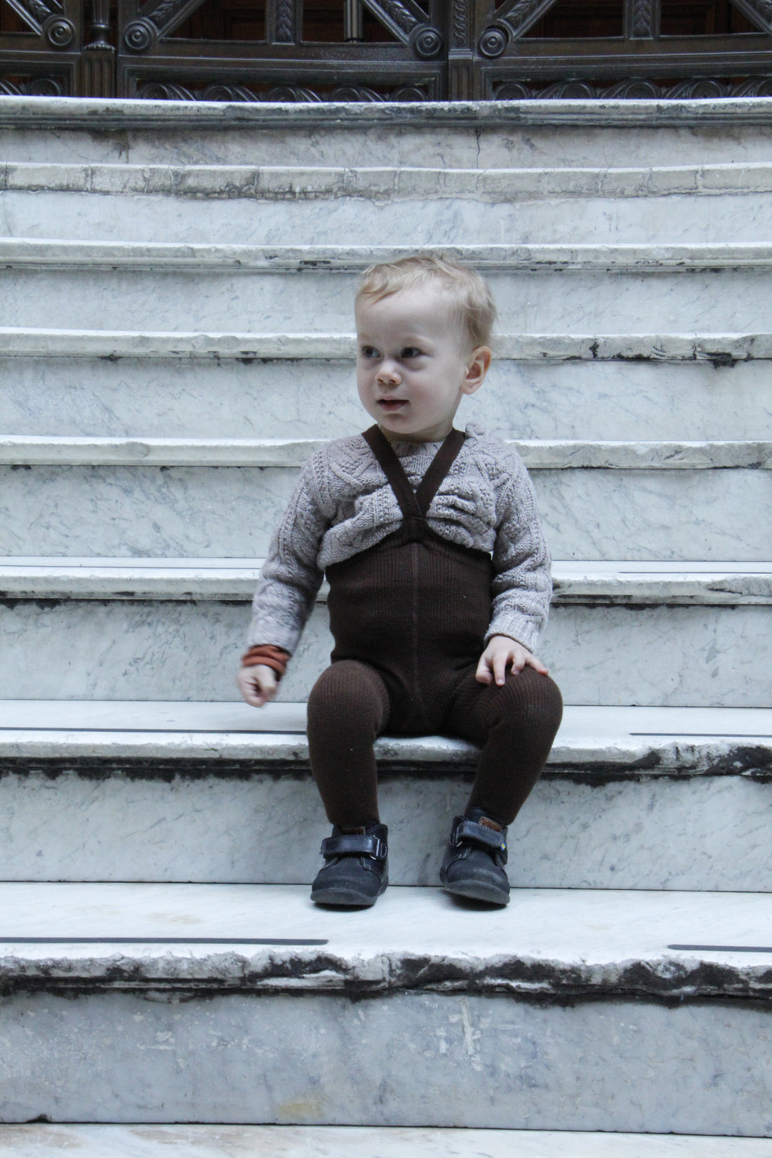 Silly Silas Chocolate Brown Footed Cotton Tights