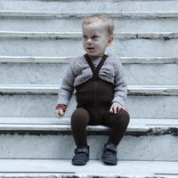 Silly Silas Chocolate Brown Footed Cotton Tights