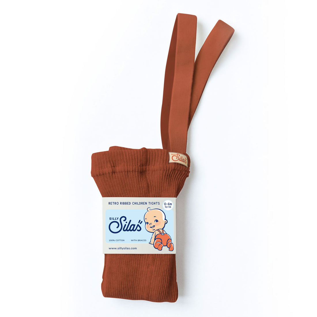 Silly Silas Cinnamon Footed Cotton Tights