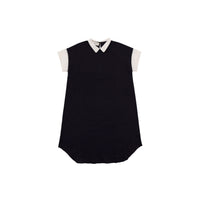 City Goats Charcoal/Muted White Lunar Collar Dress