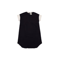 City Goats Charcoal/Muted White Lunar Collar Dress