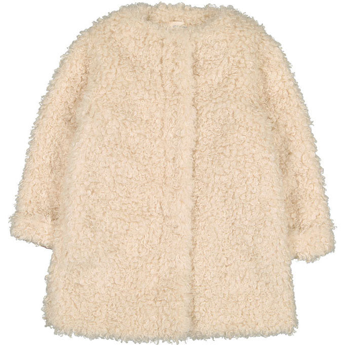 Louis Louise Cream Faux Fur Lion Coat