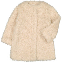 Louis Louise Cream Faux Fur Lion Coat