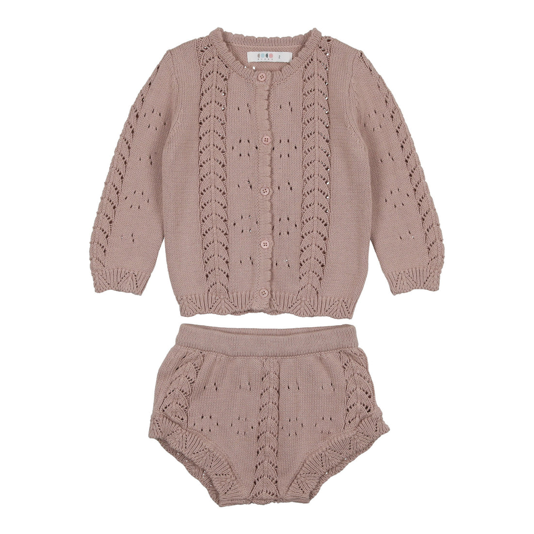 Coco Blanc Mauve Pointelle Bloomer Set