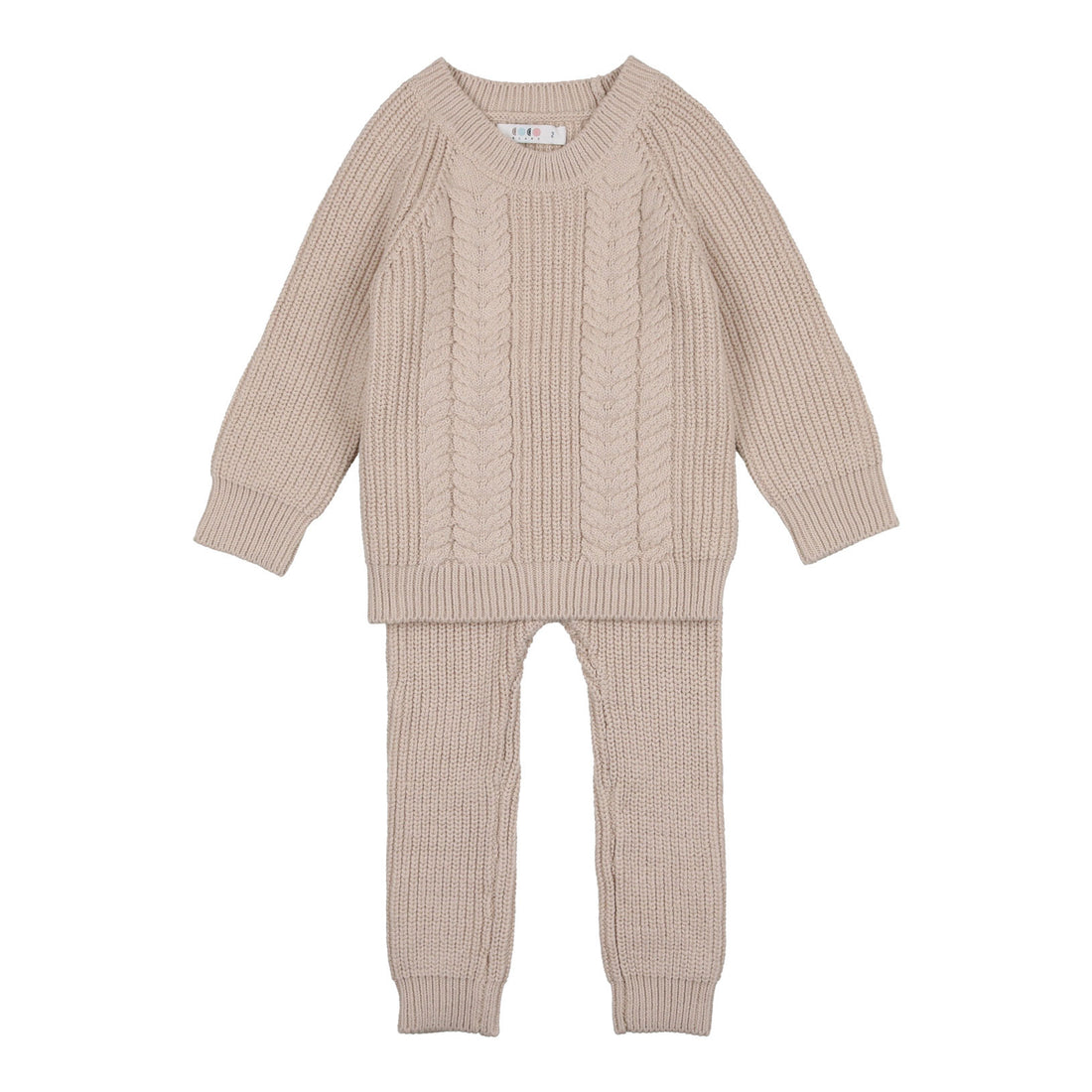 Coco Blanc Cream Cable Sweater Set