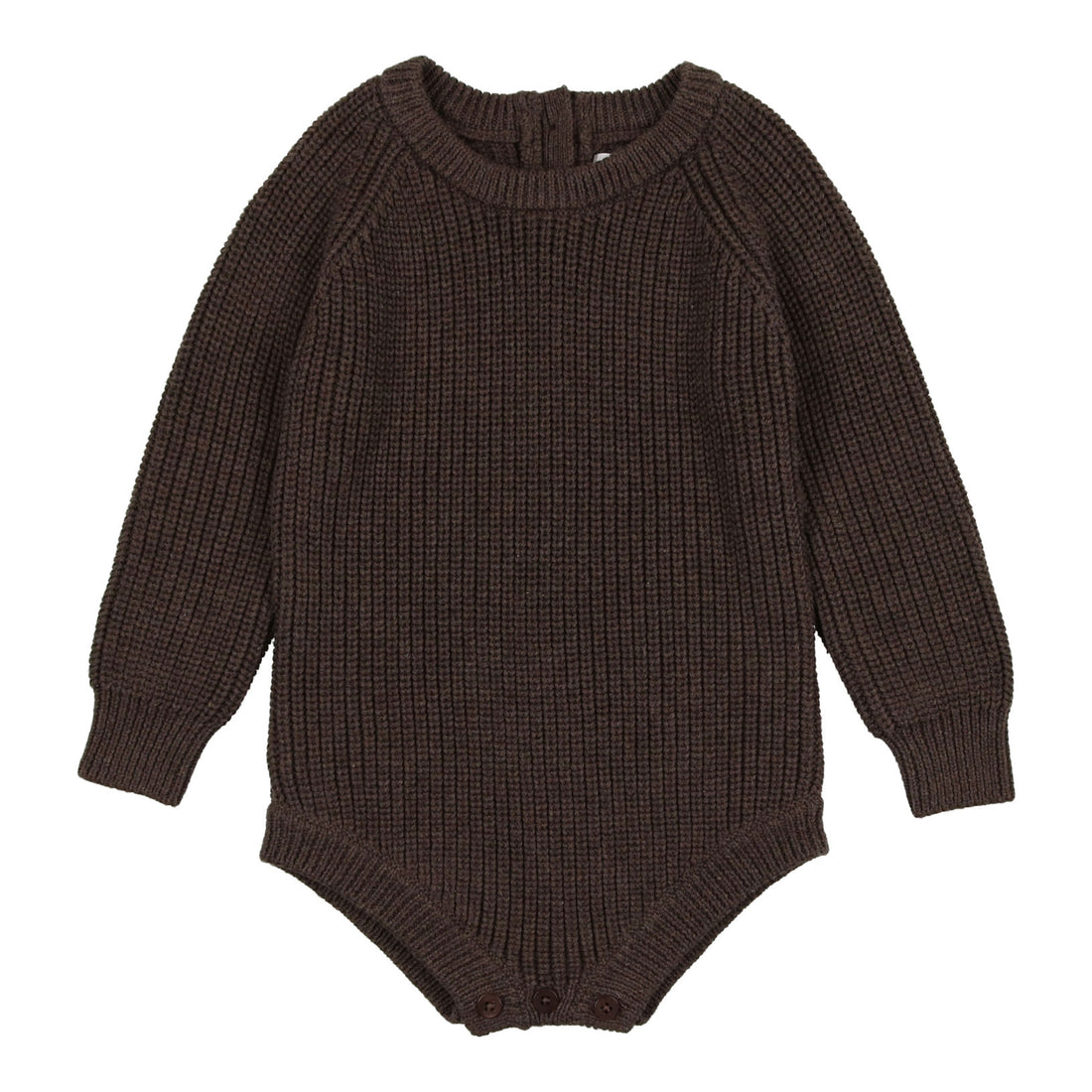 Coco Blanc Heather Brown Chunky Crew Onesie