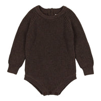 Coco Blanc Heather Brown Chunky Crew Onesie