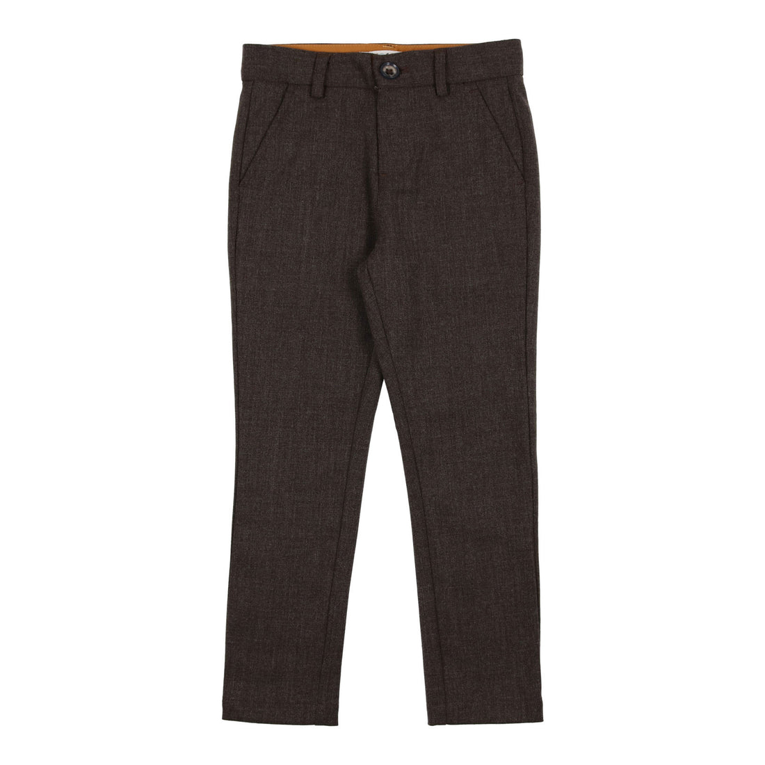 Coco Blanc Heathered Brown Wool Pants