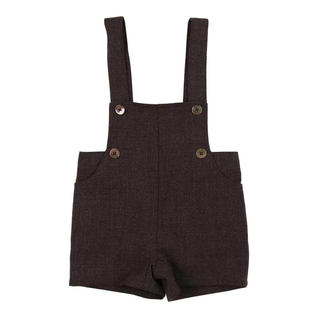 Coco Blanc Heather Brown Wool Overalls