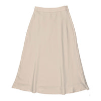 Coco Blanc Cream Midi Silk Skirt