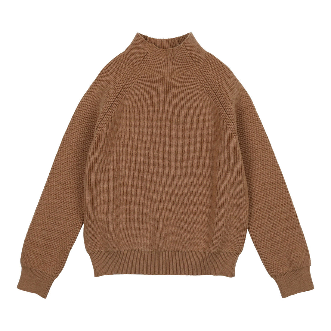 Coco Blanc Camel Mockneck Turtle Sweater