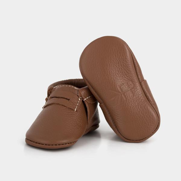 Freshly Picked Cognac Penny Loafer Moccasins