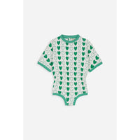 We are Kids Green Hearts Romy Romper