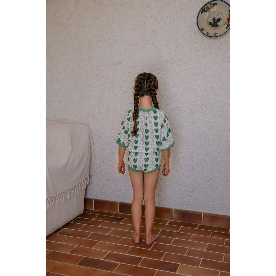 We are Kids Green Hearts Romy Romper