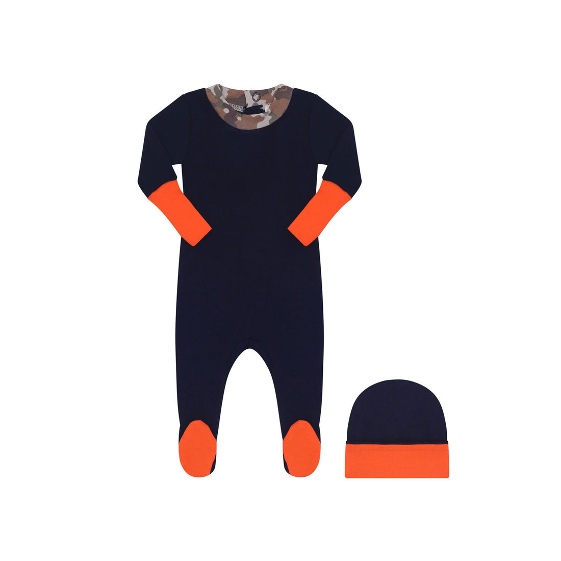Little Parni x Ladida Navy and Orange Footie