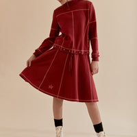 Hey Kid Exposed Stitched Skirt