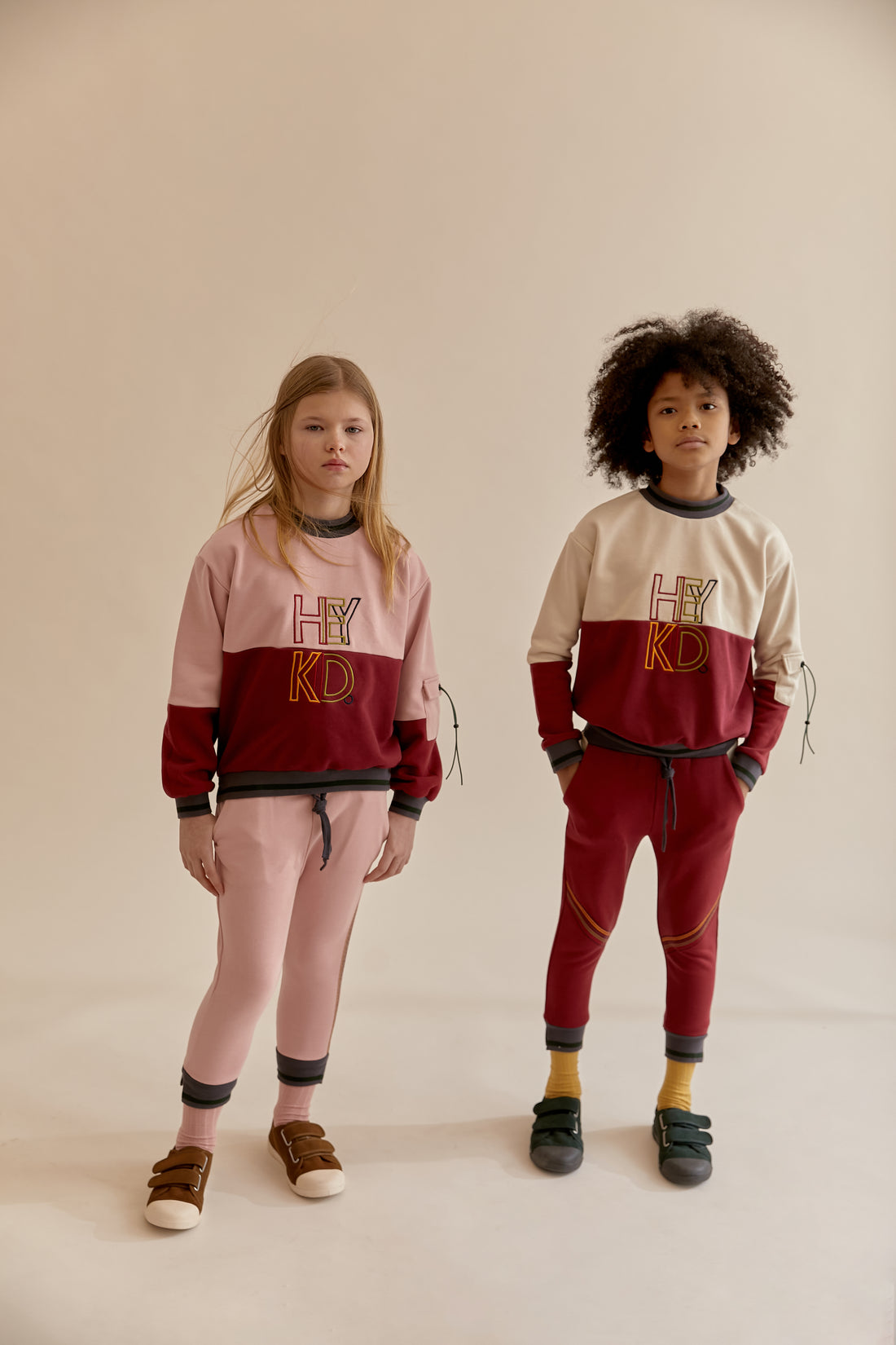 Hey Kid Pink Two Tone Bomber Pants