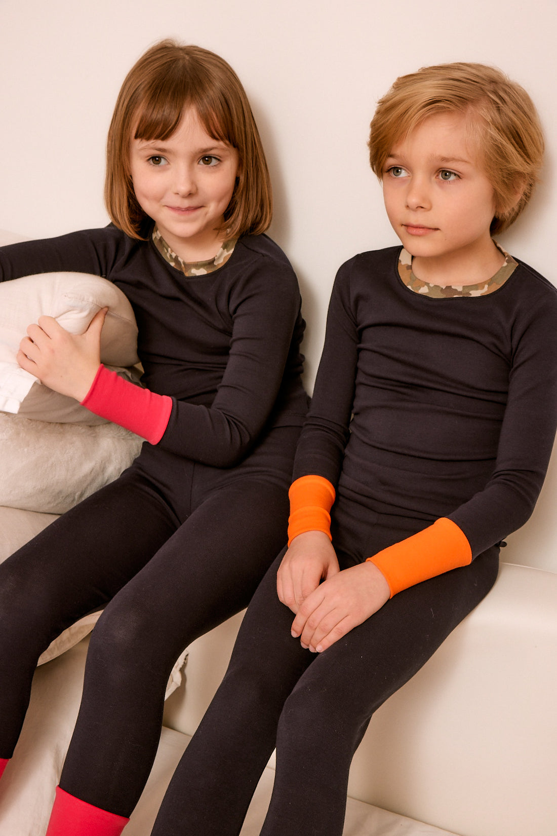 Little Parni x Ladida Navy and Orange Pajamas