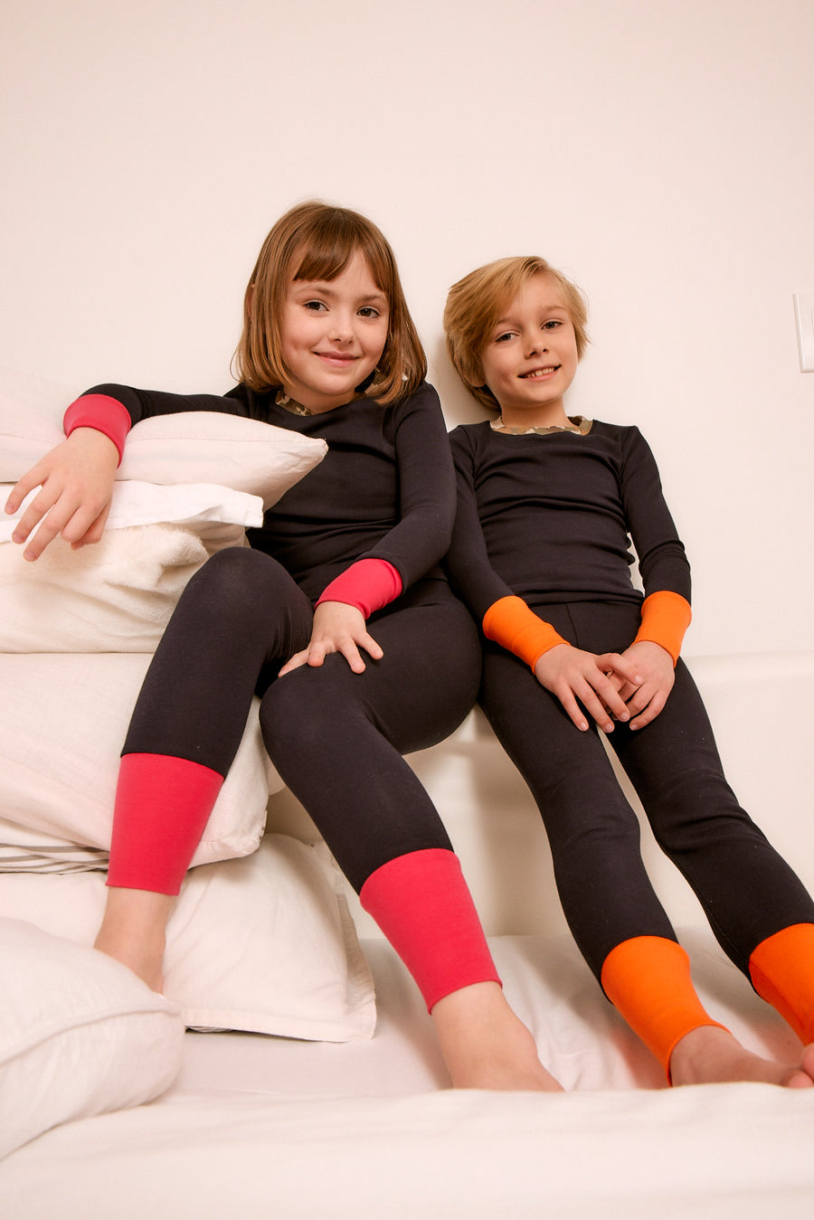 Little Parni x Ladida Navy and Orange Pajamas