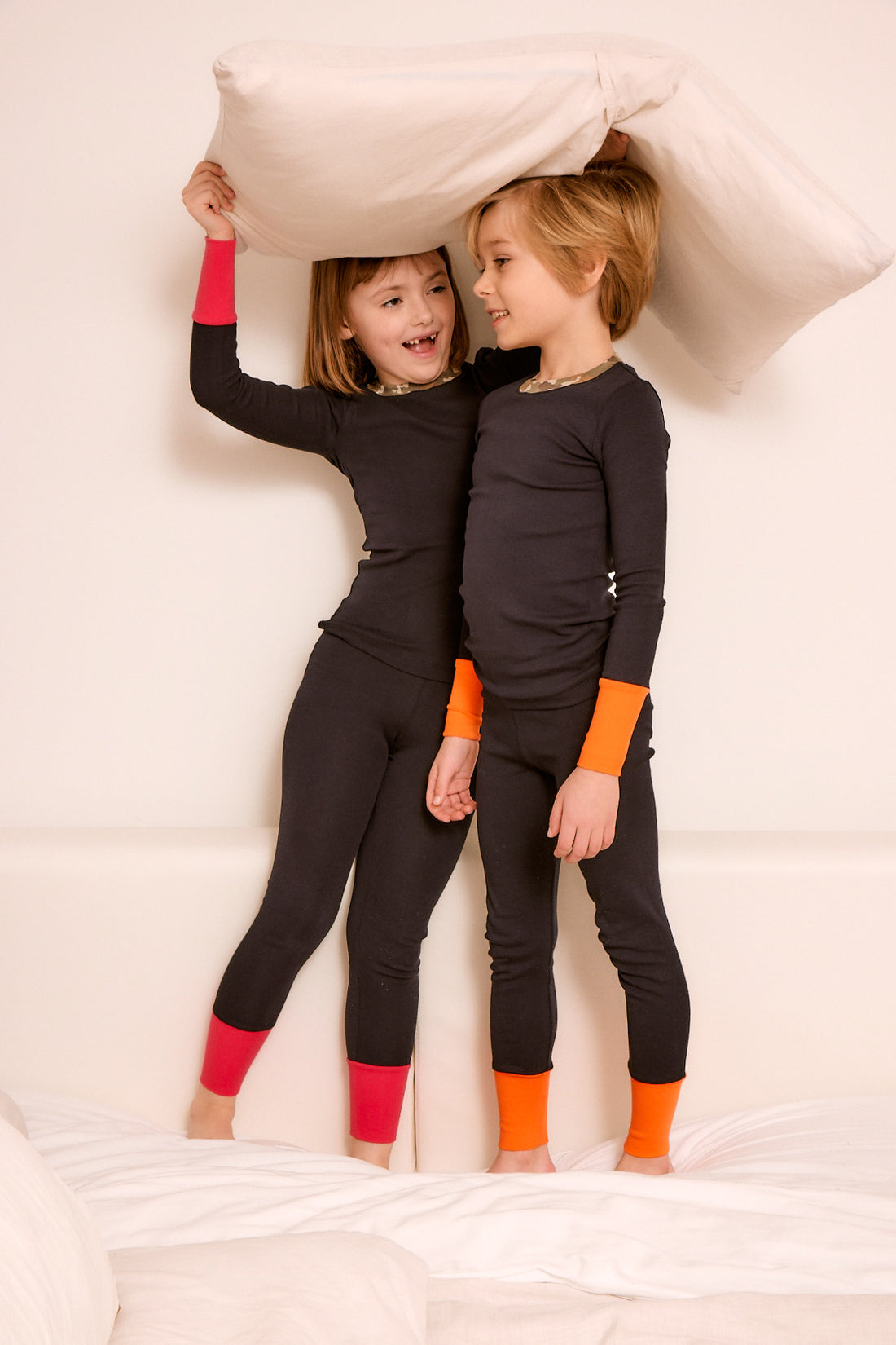 Little Parni x Ladida Navy and Neon Pink Pajamas
