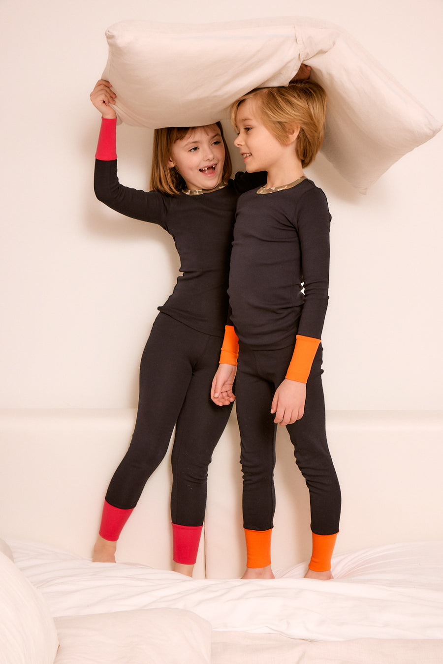Little Parni x Ladida Navy and Orange Pajamas