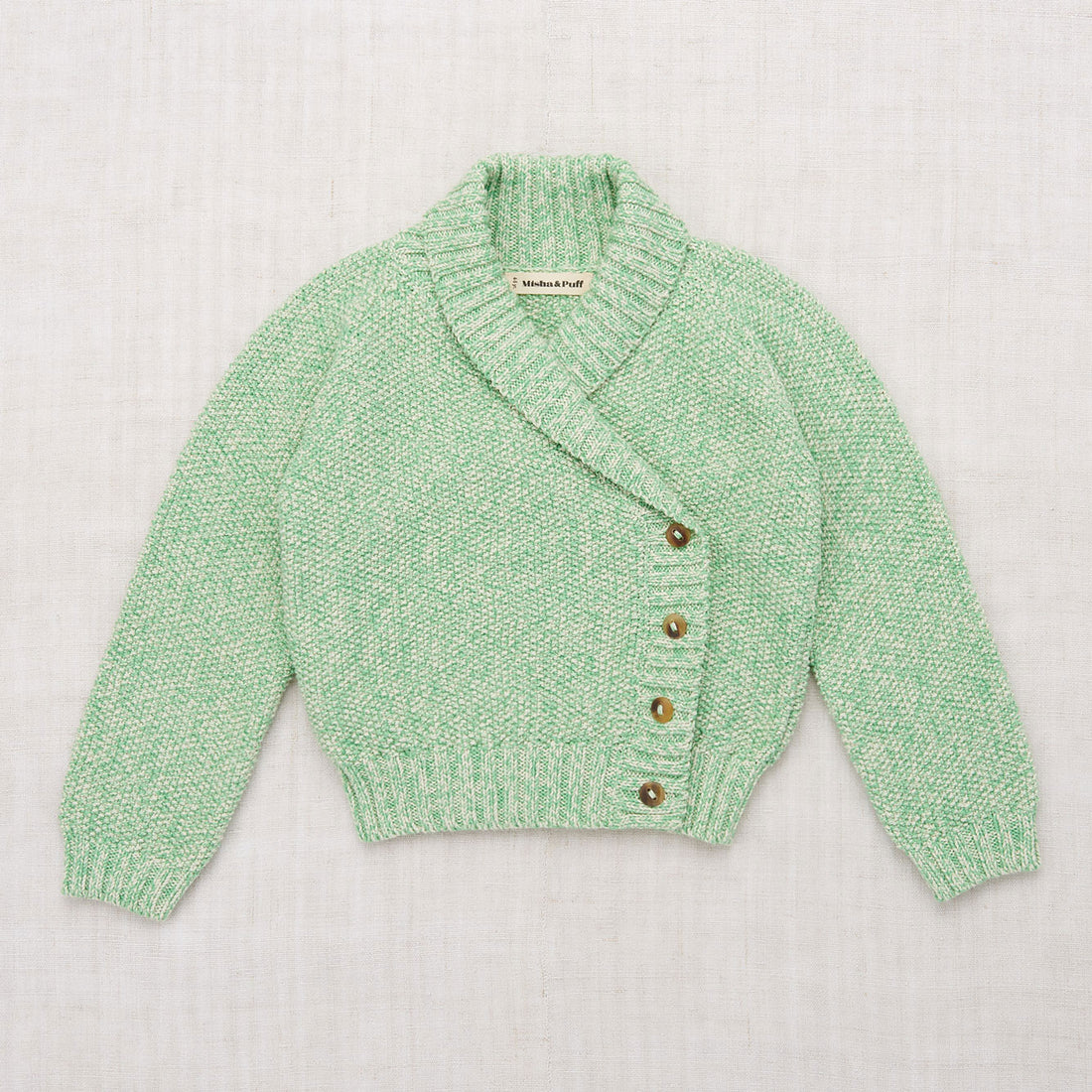 Misha and Puff Peapod Cottonseed Saltwater Cardigan