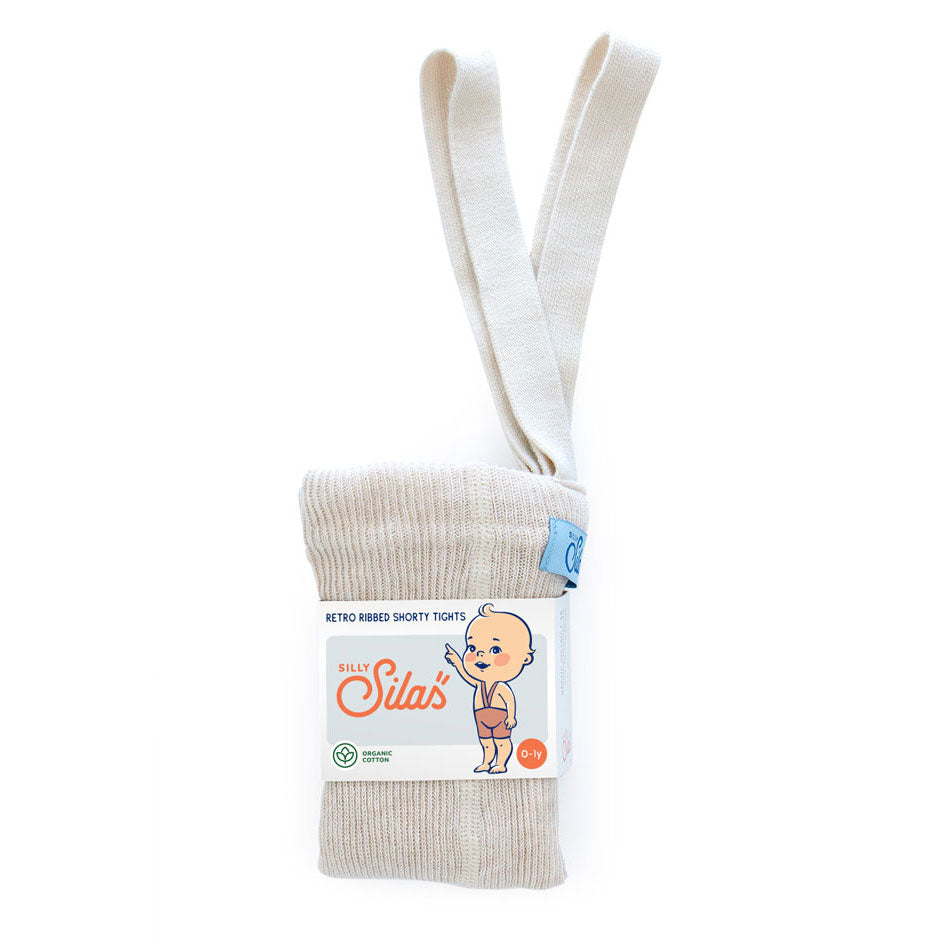 Silly Silas Cream Shorty Cotton Tights