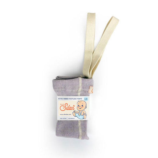 Silly Silas Creamy Lavender Footless Cotton Tights
