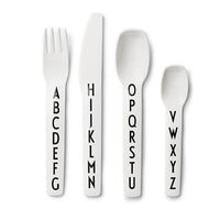 Design Letters Kids Cutlery - WHITE